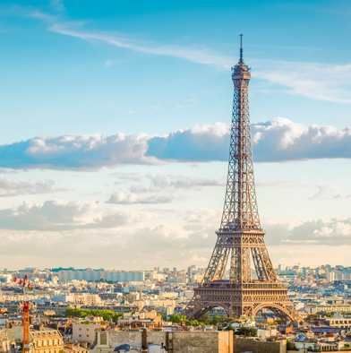 Photo de la ville de Paris, on y voit la tour Eiffel 