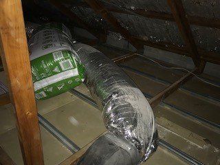 insulation removed in attic