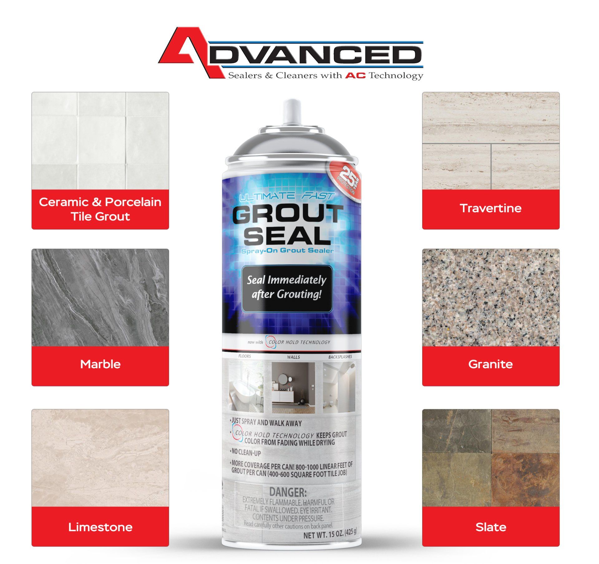 Ultimate FAST Grout Seal Grout Sealer for Floors, Wall, Backsplashes