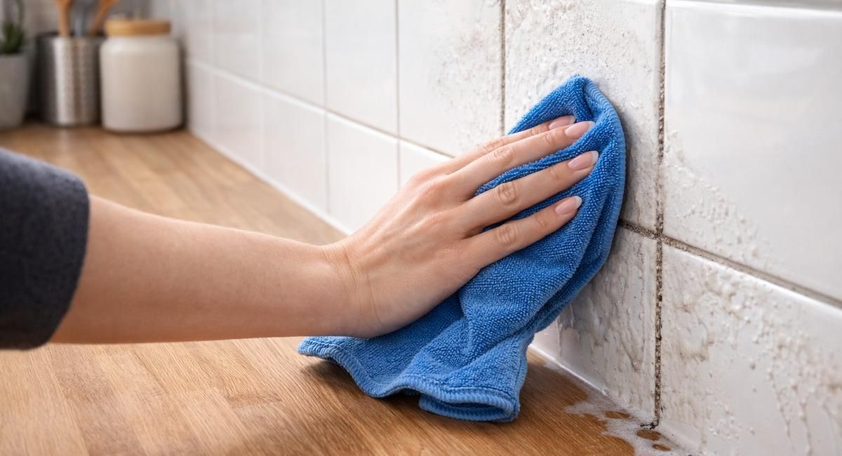 Grout haze on porcelain tile