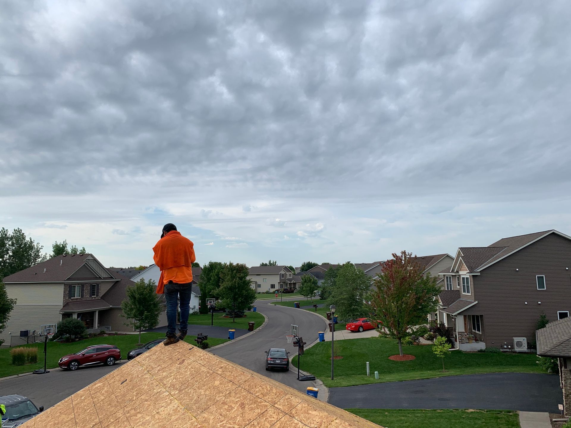 Precision Exteriors Crew on a roof