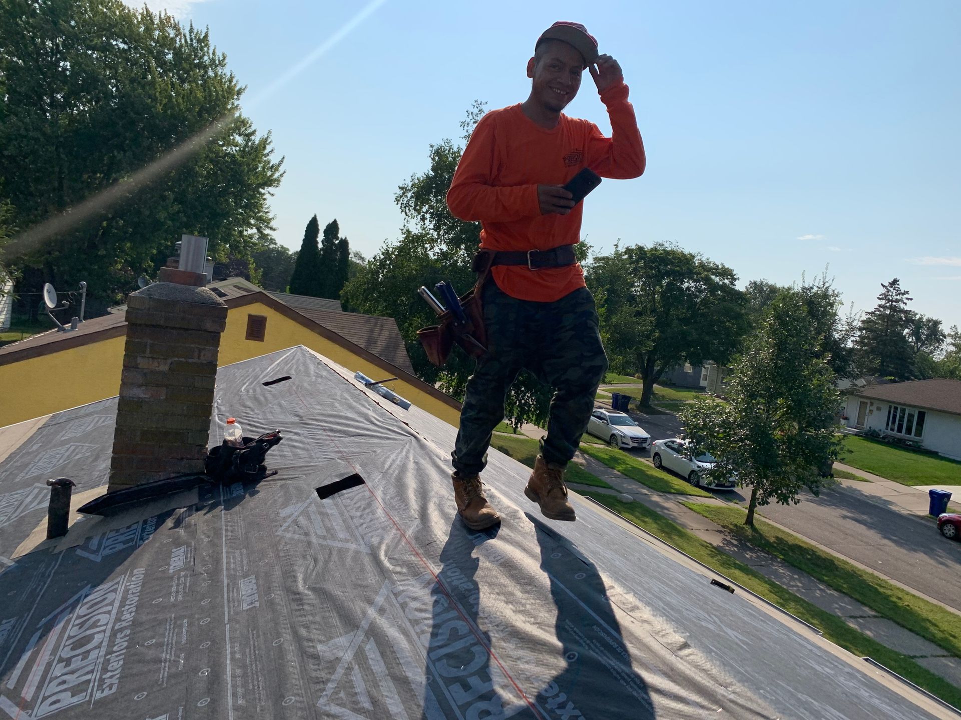 Precion Exteriors on a roof