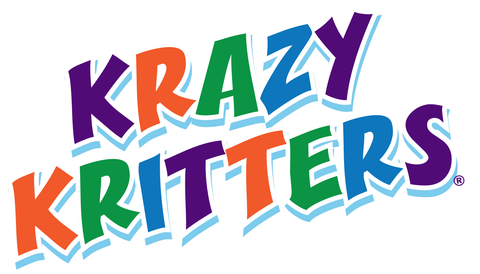 A colorful logo for krazzy kritters on a white background
