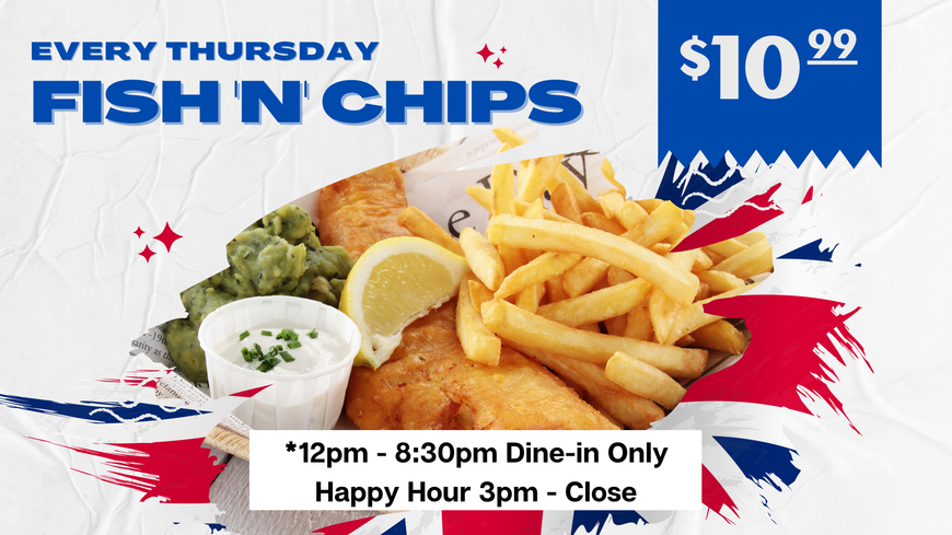 Fish and chips $10.99 special