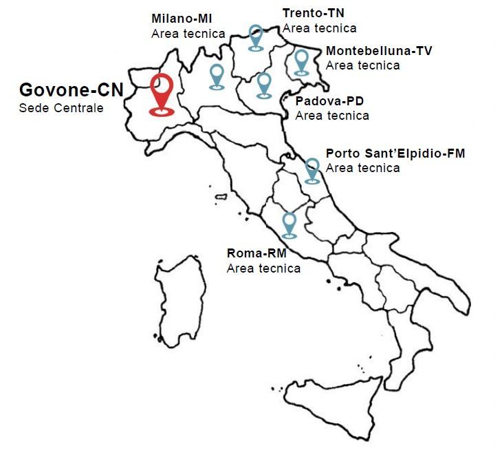 mappa presenze sul territorio