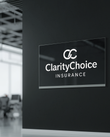A sign on a wall that says clarity choice insurance