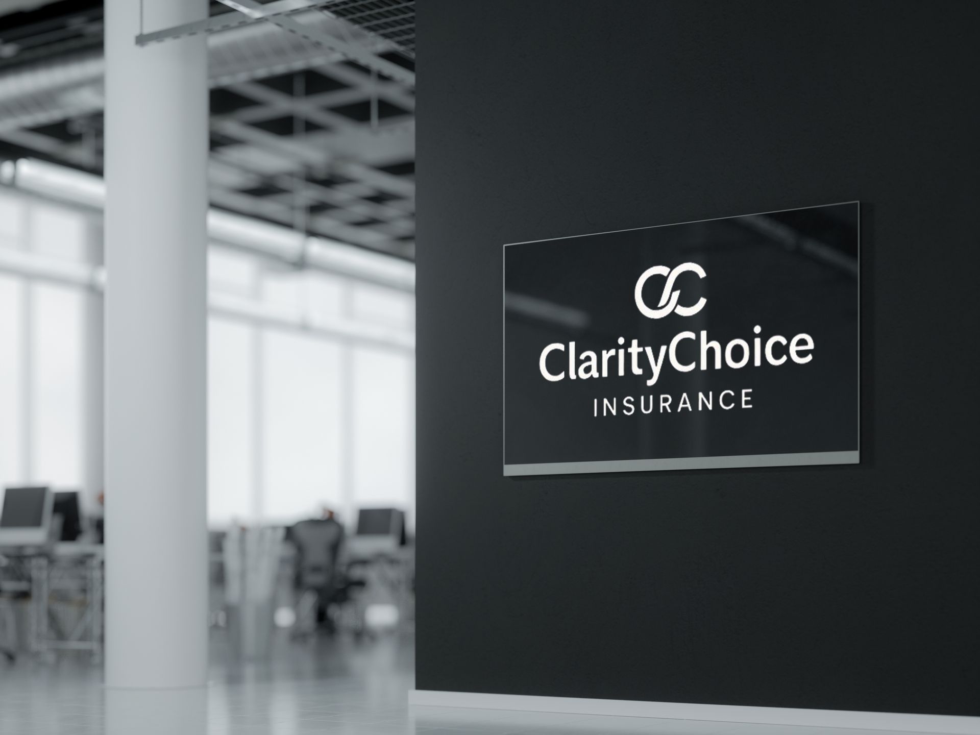 A sign on a wall that says clarity choice insurance