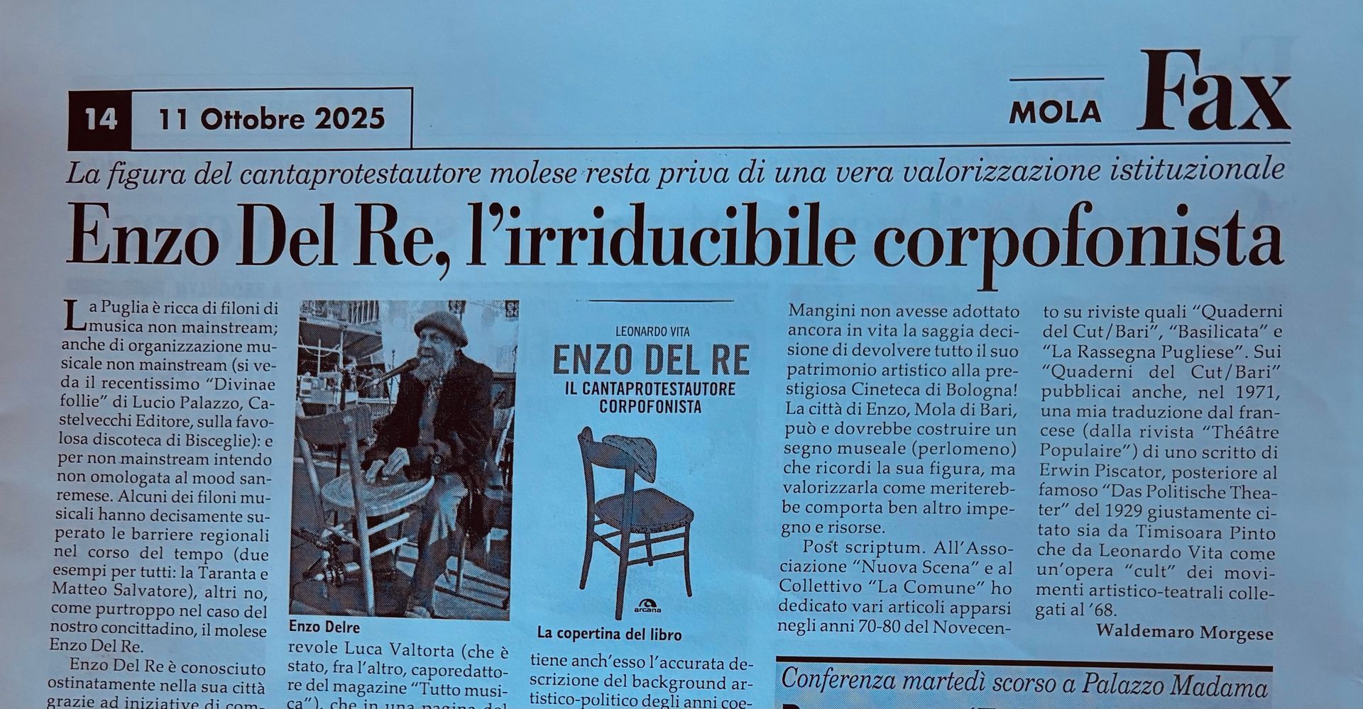 Enzo Del Re,  il corpofonista