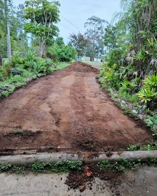 A Dirt Road With Trees on the Side of It — Barrington Coast Contracting in Minimbah, NSW