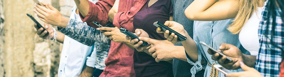 People on cell phones