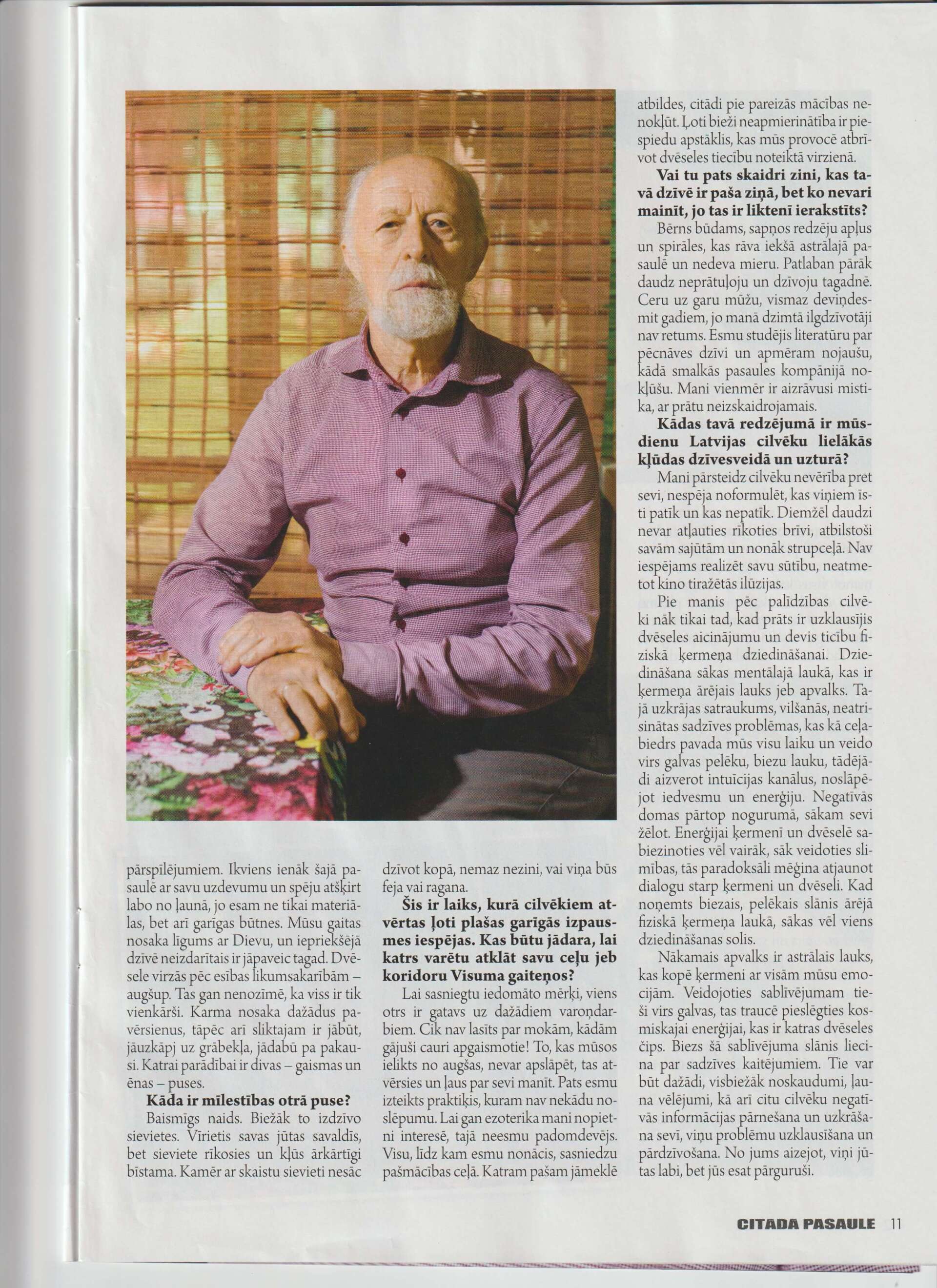 Citāda pasaule žurnāls, Māris Gargurnis 7