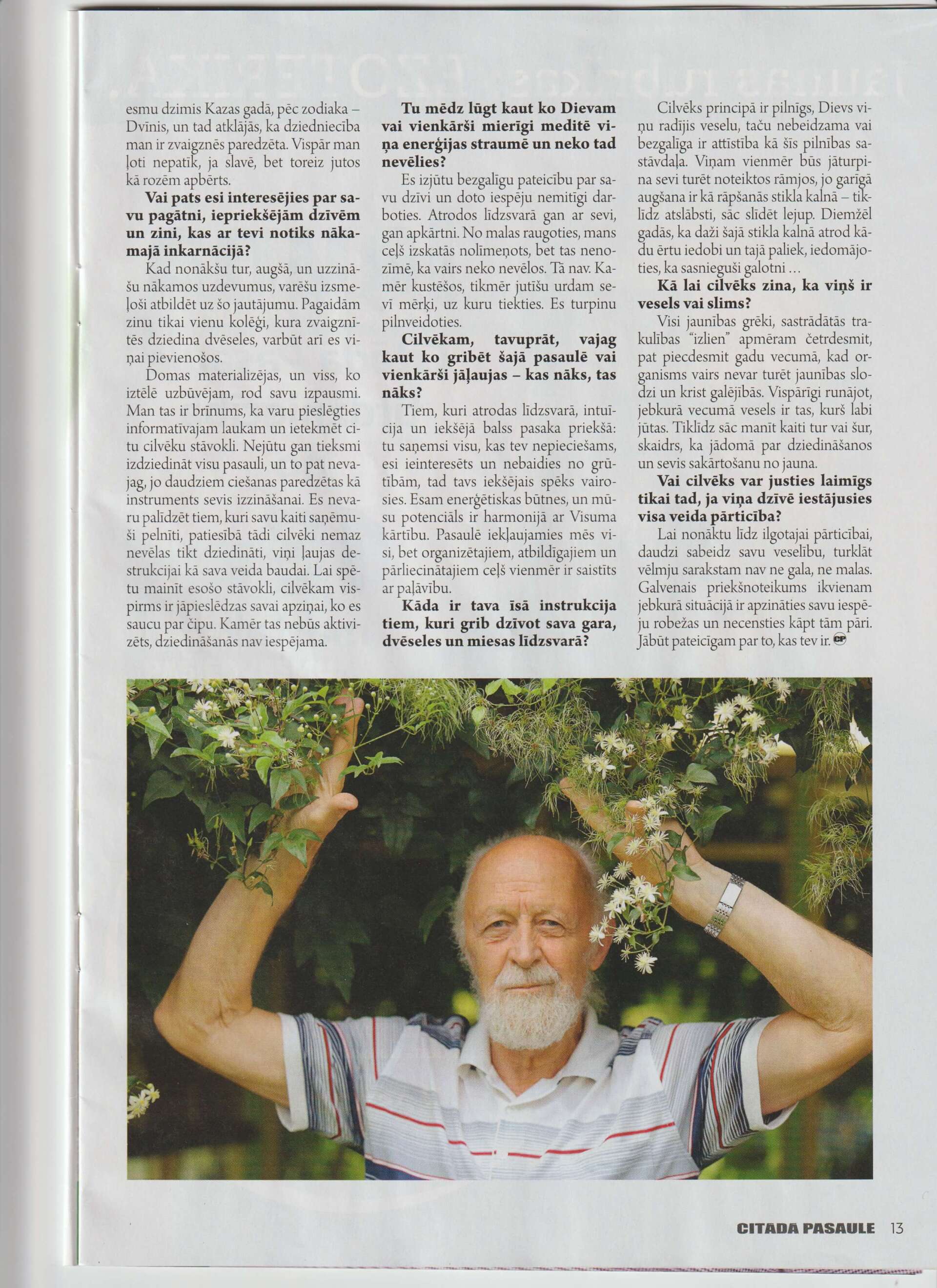 Citāda pasaule žurnāls, Māris Gargurnis 9