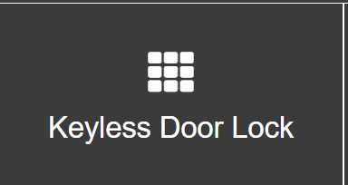 A picture of a keyless door lock on a black background.