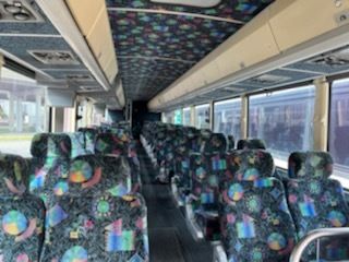 Interior of a bus