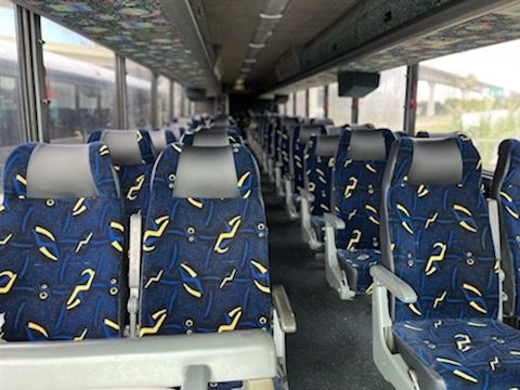 Interior view of a bus