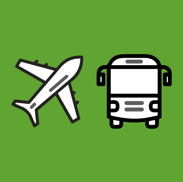 a lady boarding a plane