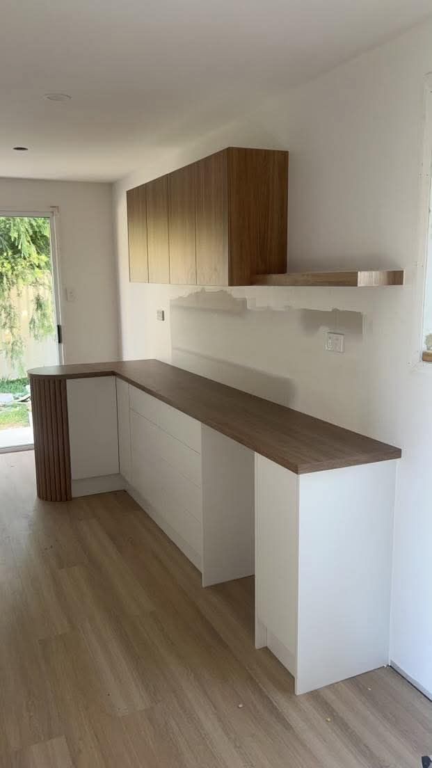 A White Custom Cabinets in Laundry— Holloway Brothers In Tweed Heads, NSW