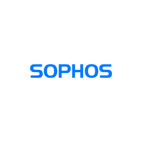 The sophos logo is blue on a white background.
