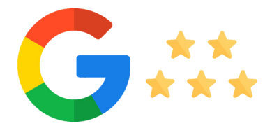 a google logo with three stars on it