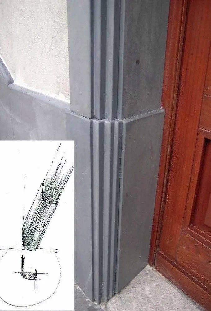 élément manufacturé en pierre pour porte extérieure