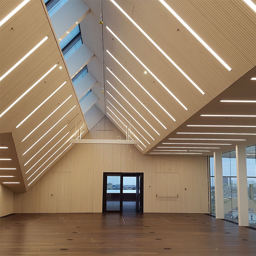 WoodenComfort Heiz-Klimadecke in der Post am Rochus, Wien