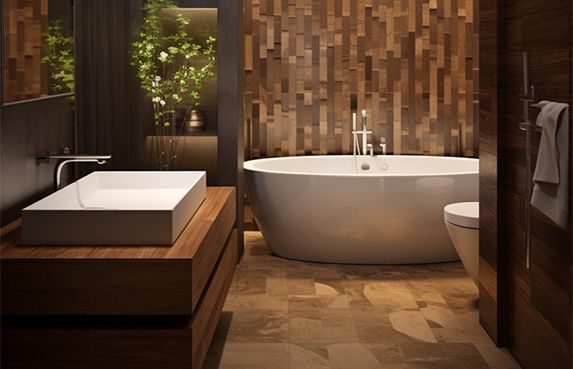 A kitchen with wooden cabinets and stainless steel appliances