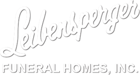 Logo for Leibensperger Funeral Homes, Inc. in script font.