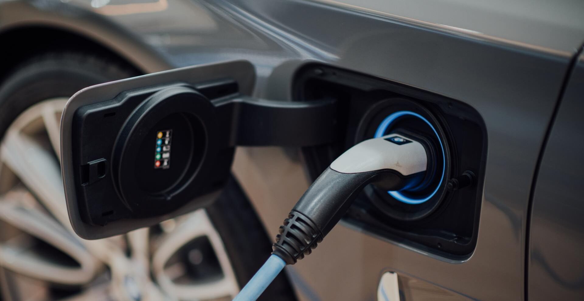 EV charger plugged into an EV