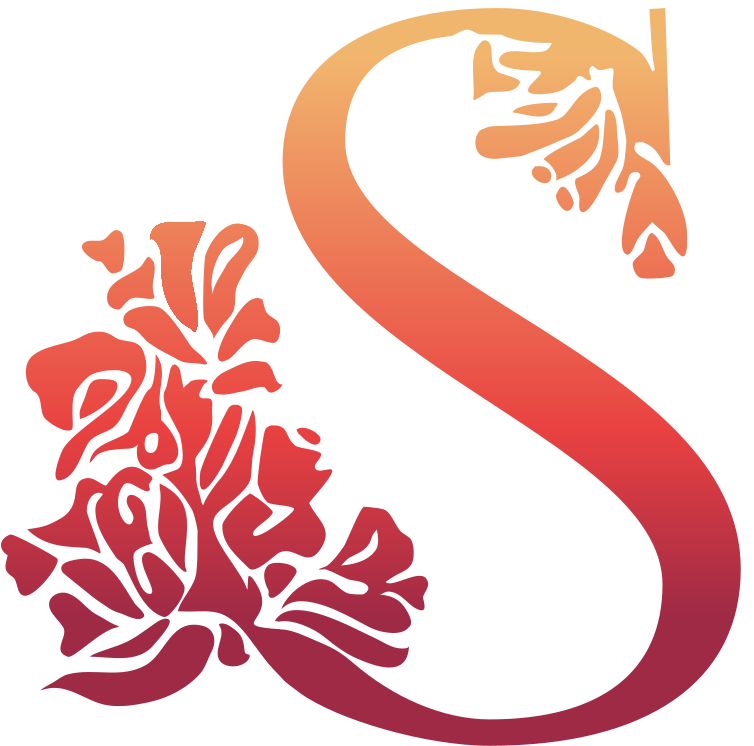 A yellow, orange, and pink 