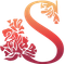 A yellow, orange, and pink 