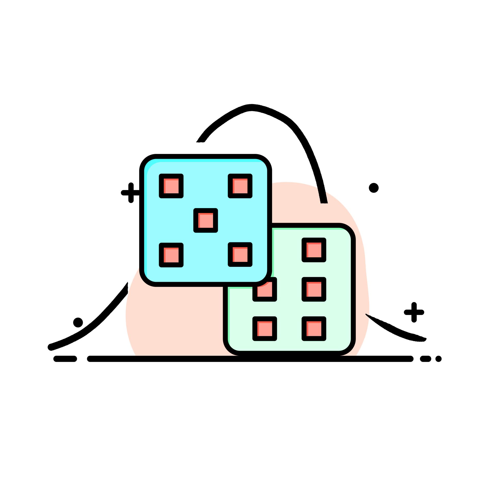 Dice with probability arch