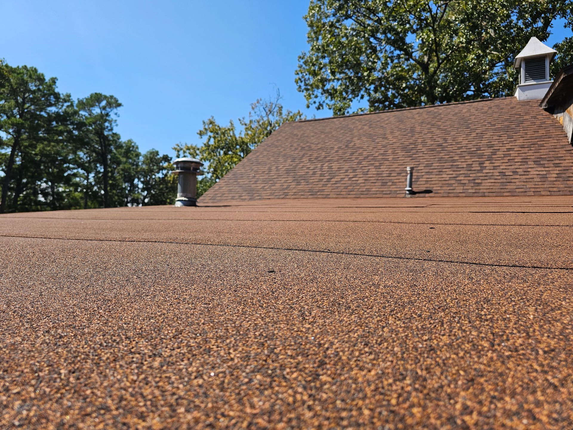 CertainTeed Flintlastic SA modified bitumen roofing in Burnt Sienna