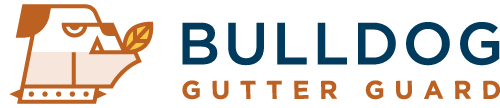 A logo for a company called bulldog gutter guard