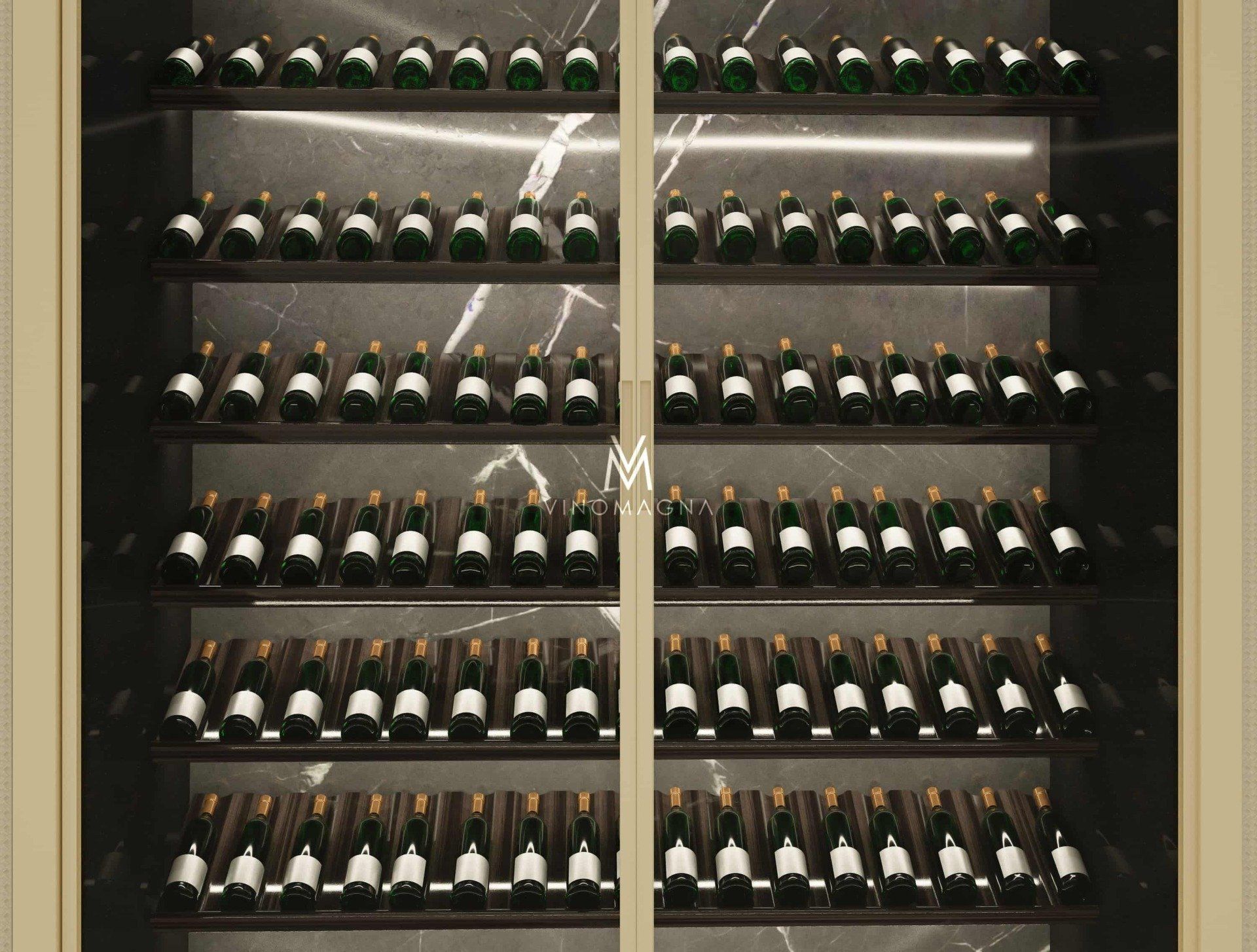 Vinomagna custom wine display design internal