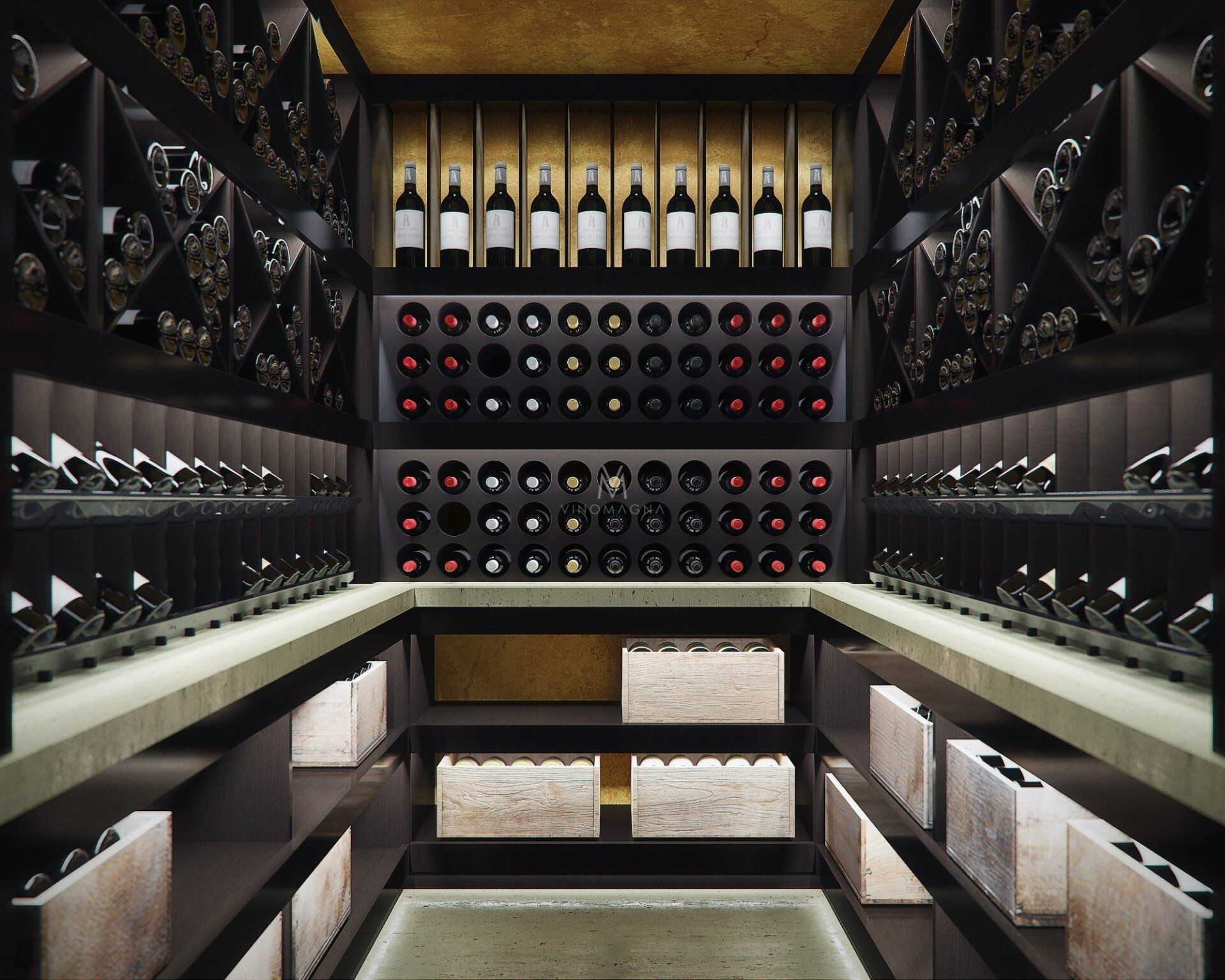 custom wine room design vinomagna