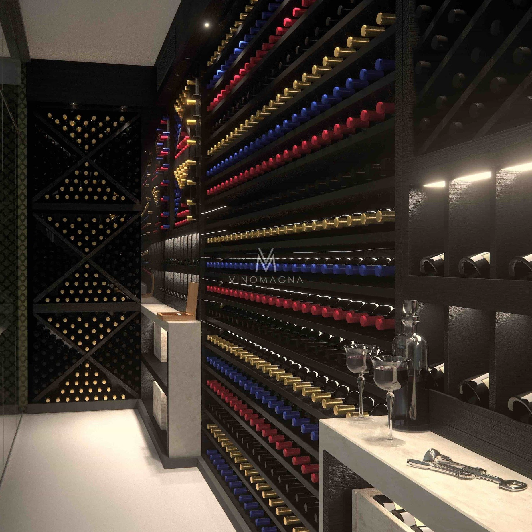 Custom Wine Wall Storage Vinomagna