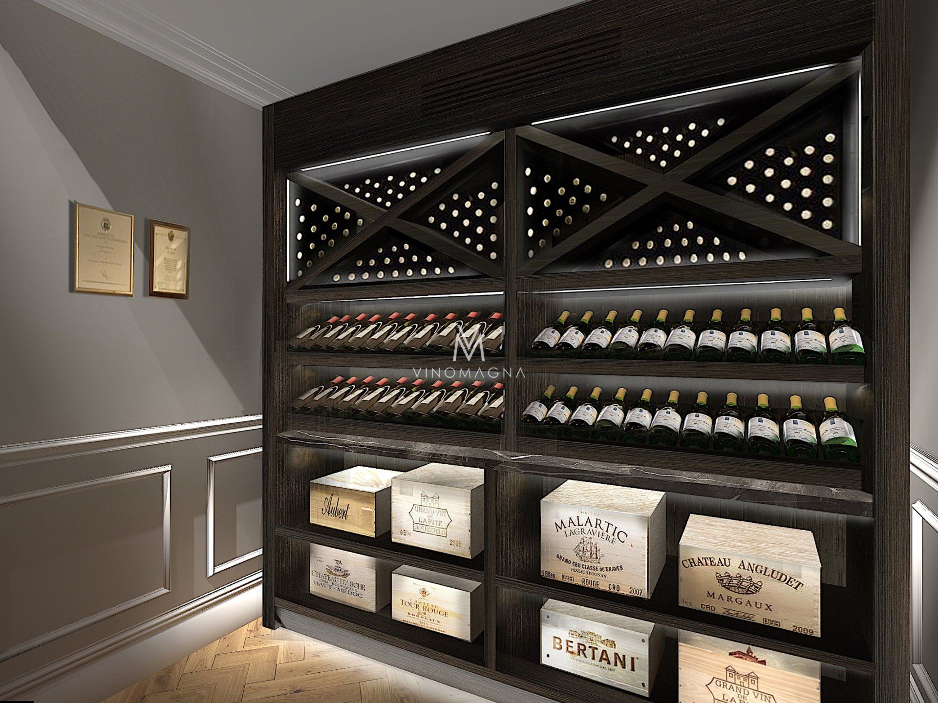 Small Wine Cellar Freestanding Display Vinomagna
