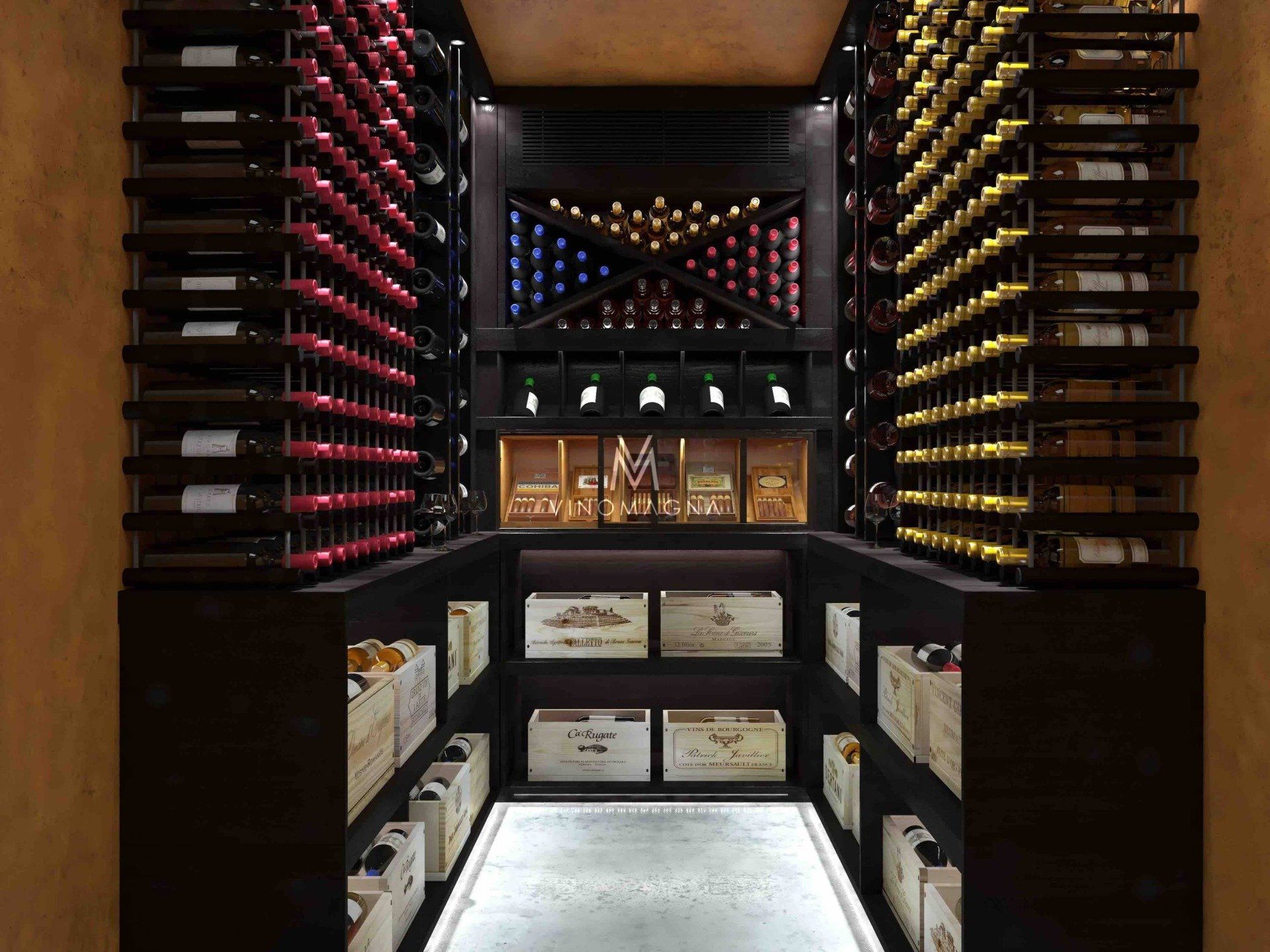 Vinomagna basement custom wine cellar