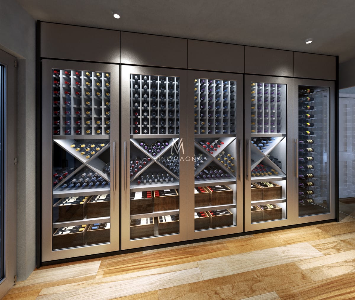Vinomagna Contemporary wine cellar display
