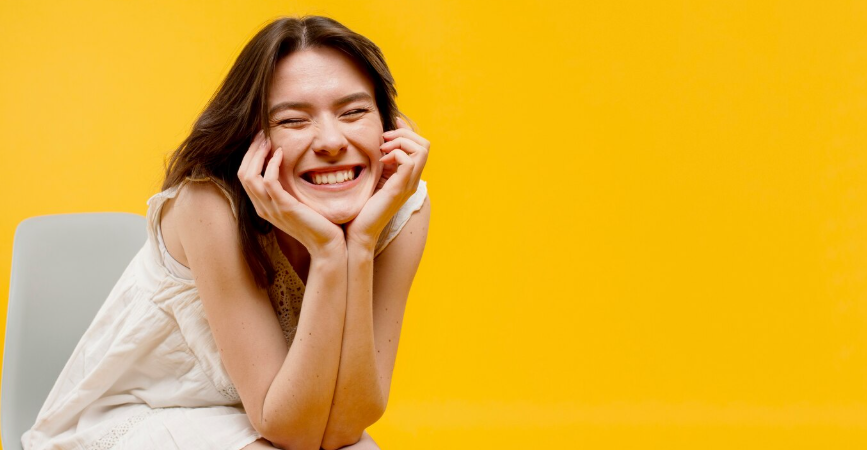 woman smiling