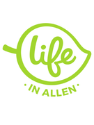 City of Allen Parks & Recreation logo with a green leaf and text.