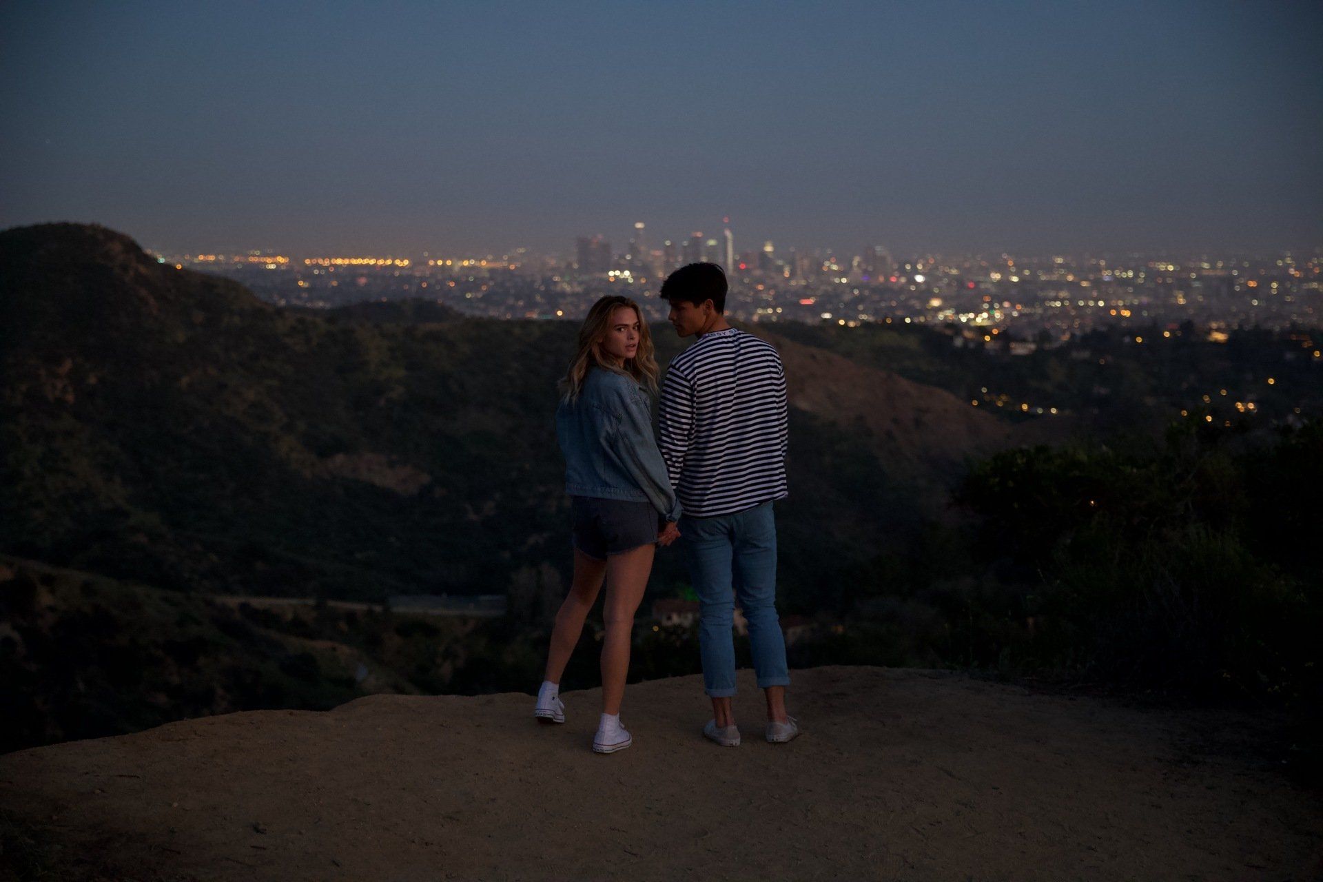 roseburg band, summer mckeen and dylan jordan behind the scenes, stay golden music video shoot, hollywood hills