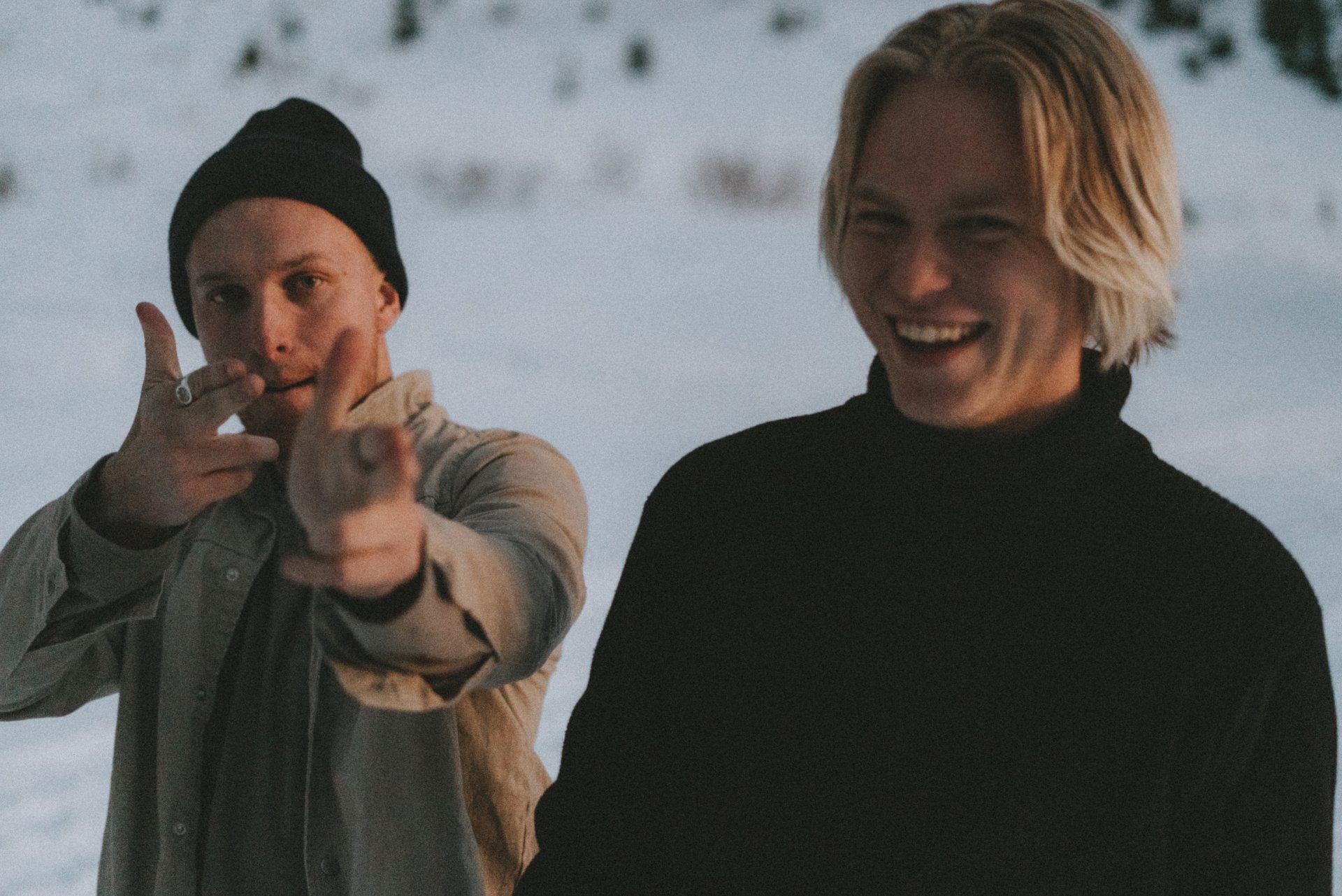 zach knell and samuel sheppard of roseburg band, pop doctrine promo snowbird resort utah