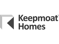 Keepmoat Homes logo: a stylized geometric shape with text 