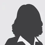It is a silhouette of a woman without a face.