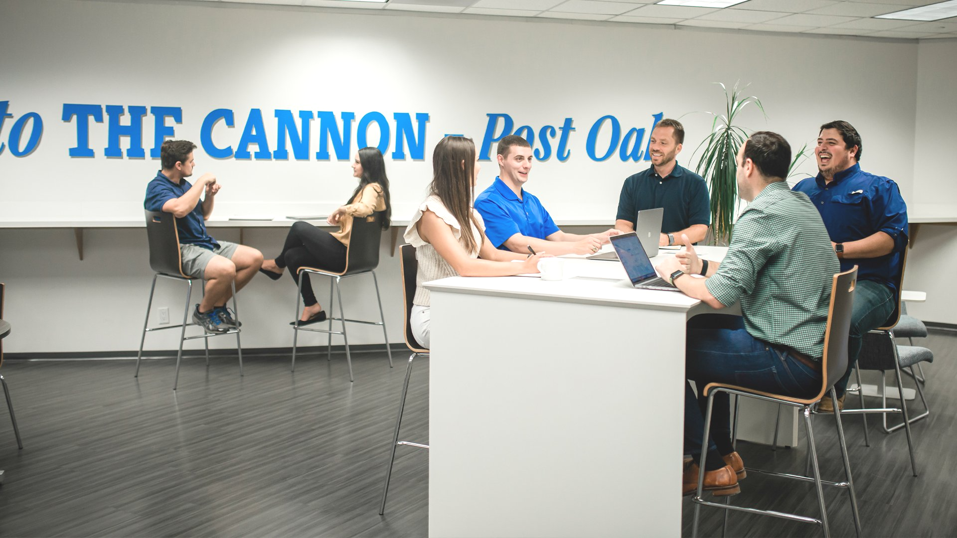 people working in a coworking space