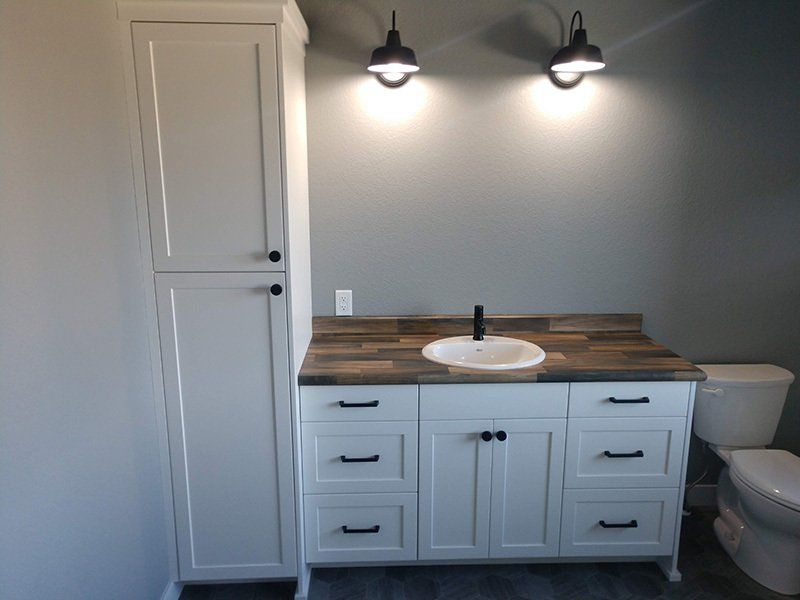 bathroom wall cabinet and sink cabinet