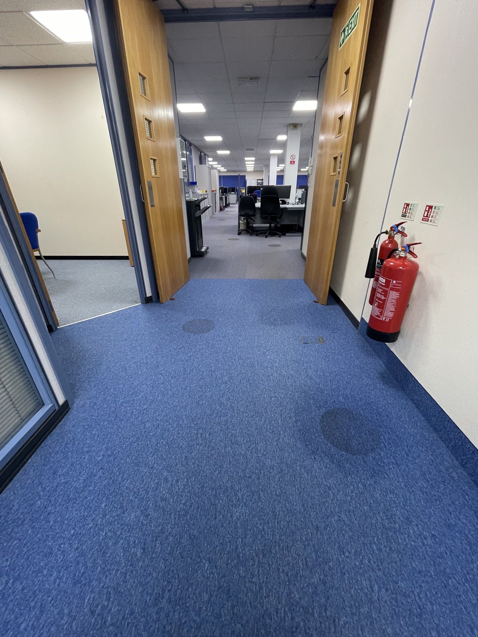 Hallway before carpet clean