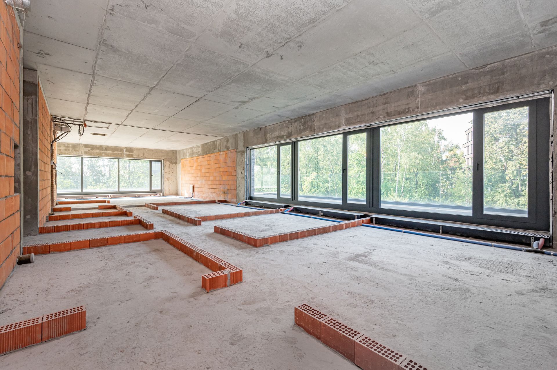 Unfinished interior of a building 