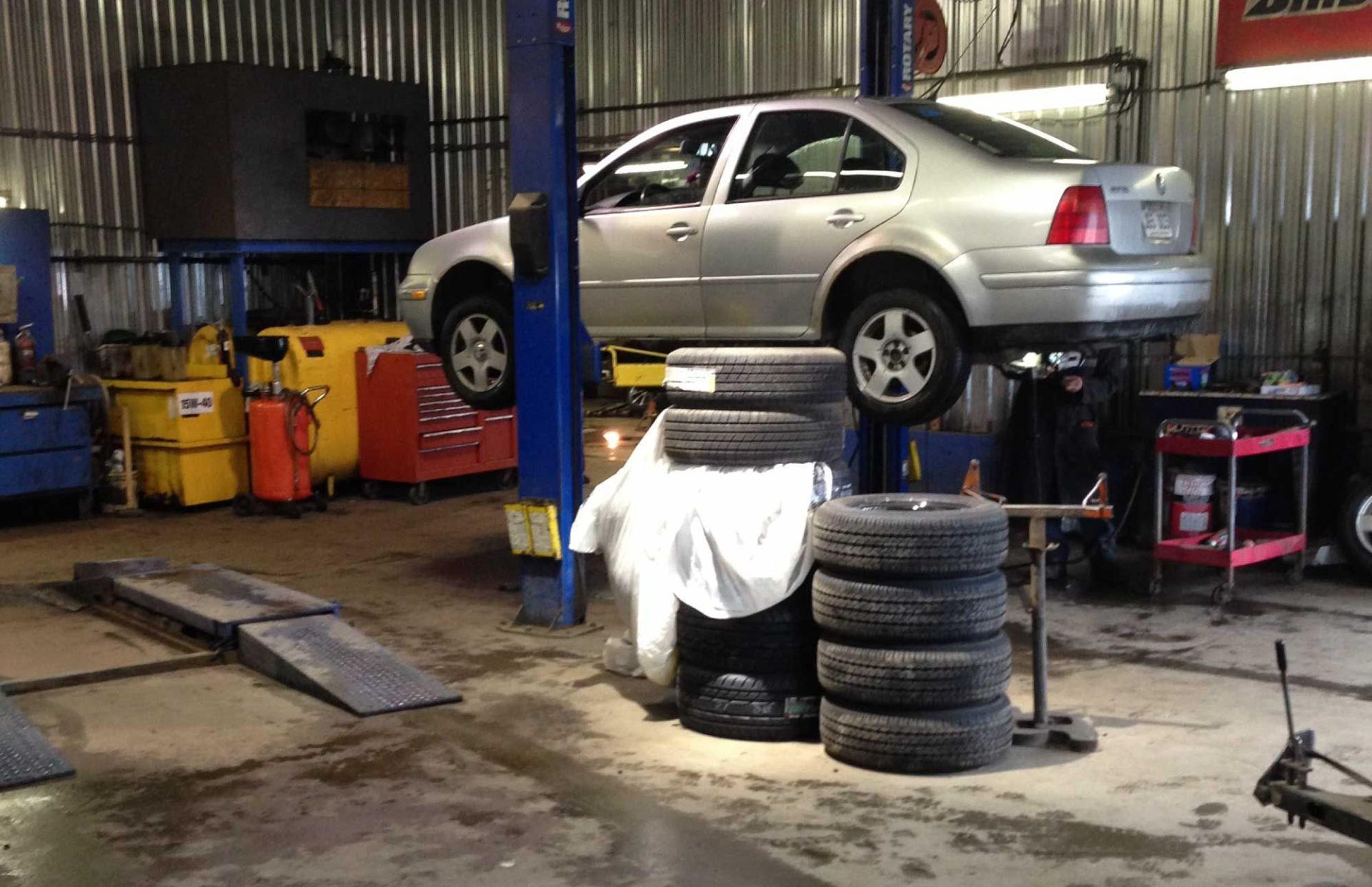 inside service station